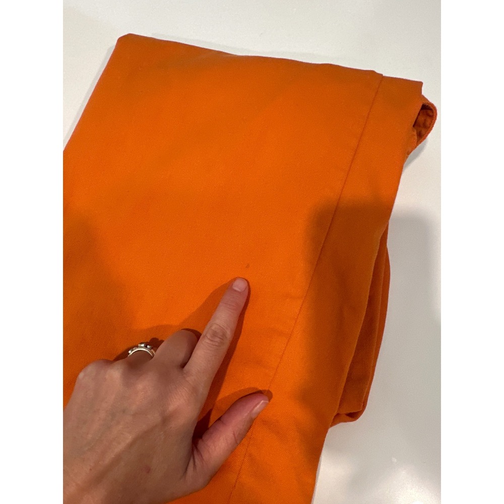 Sincerely Jules Orange Wide Leg Jumpsuit Small V-Neck Cross Back Straps Cotton - Picture 7 of 7